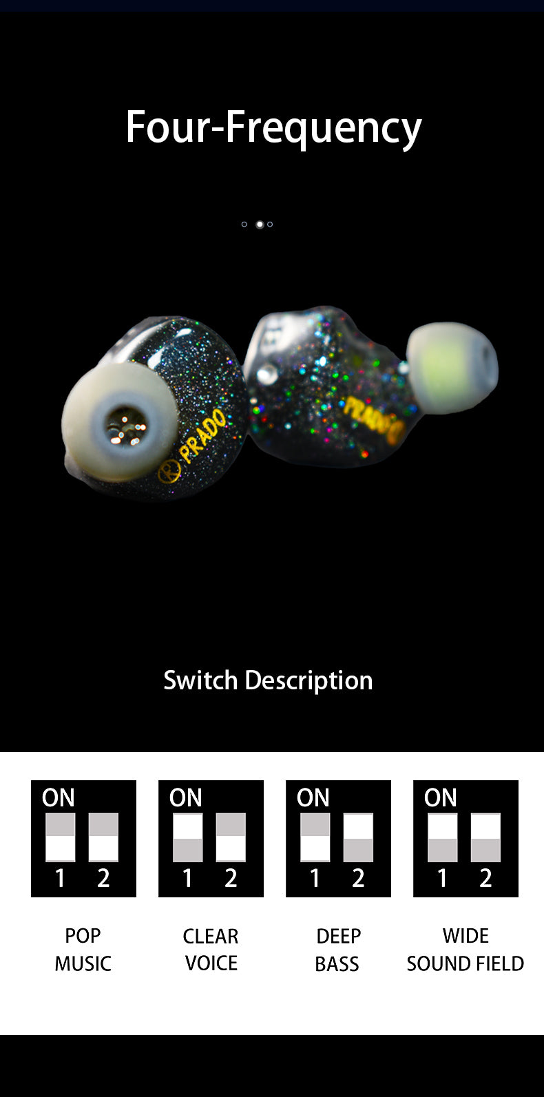 Sound Rhyme PRADO Flagship 4 EST + 12 Balanced Armature Hybrid 2Pin 0.78mm HiFi Audiophile Earphone IEMs with Switches